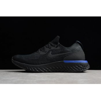 Nike Epic React Flyknit Black Racer Blue and Wosizing AQ0067-004 Shoes